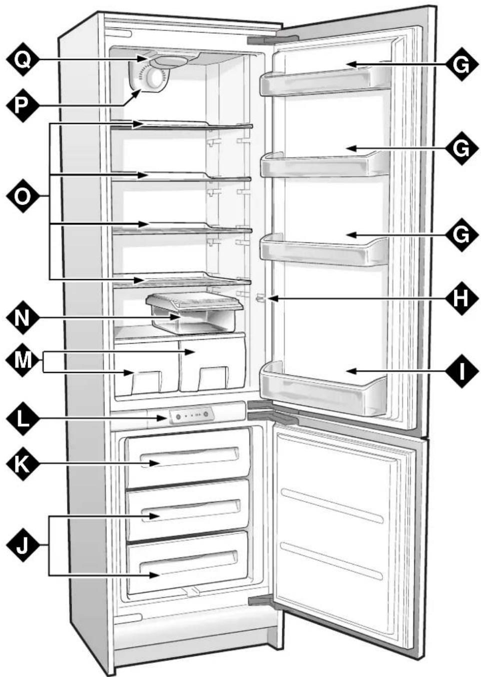 Ariston Thermo XKC 35 VE - Manopola per la regolazione della temperatura dello scomparto congelatore - 13