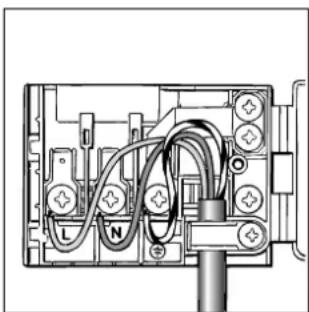 Ariston Thermo FM 27 M - Montaje del cable de alimentacion - 2
