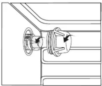 Ariston Thermo XC 95 MK - Changing the oven bulb - 1