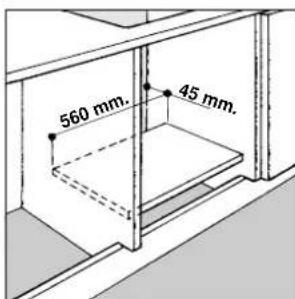 Ariston Thermo TQ 740 ES ICE - Position crochet pour Derrière top H=20mm - 2