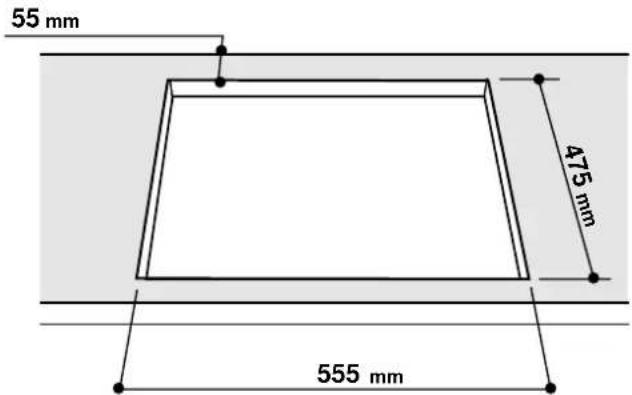 Ariston Thermo PO 740 ES IX - Installation der Einbaukochmulde - 2