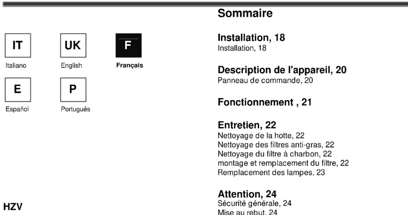 Ariston Thermo HZV 9 - Prescriptions de montage et mode d'emploi - 1