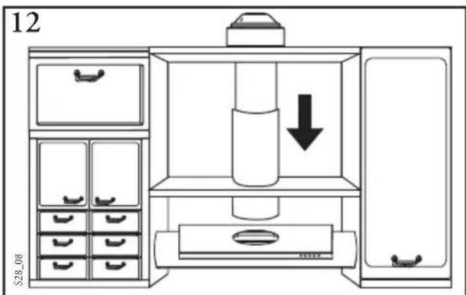 Ariston Thermo HDM 9 IX - - Instalación del cuerpo de la campana C - 8