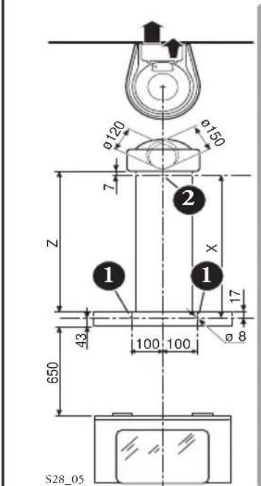 Ariston Thermo HDM 9 IX - - Perfuração da parede - 1