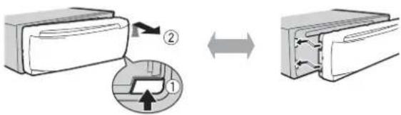 PIONEER DEHS2000UI - Detaching the front panel - 1