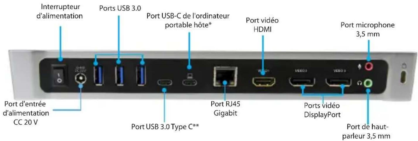 StarTech.com DK30CH2DPPD - Vue arrière - 1