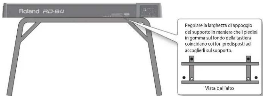 ROLAND RD64 - Posizionamento dell'unità RD-64 su un supporto - 2