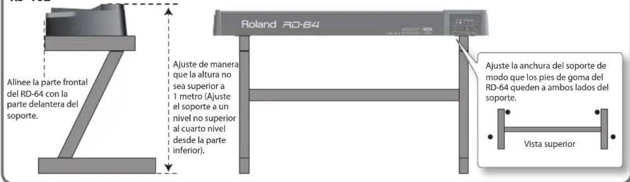 ROLAND RD64 - Colocar el RD-64 en un soporte - 1