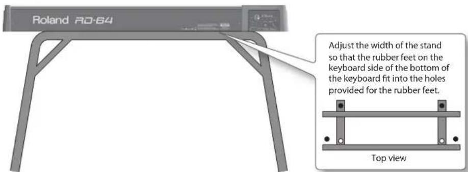 ROLAND RD64 - Placing the RD-64 on a Stand - 2