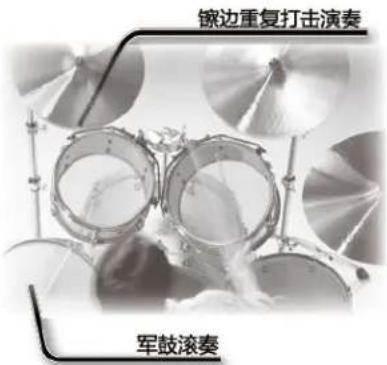 锦边重复打击演奏 军鼓滚奏