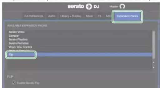 ROLAND DJ808 - Activer l'extension 'Serato Flip' - 3