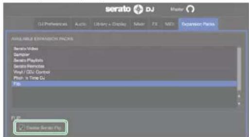 ROLAND DJ808 - Activer l'extension 'Serato Flip' - 5