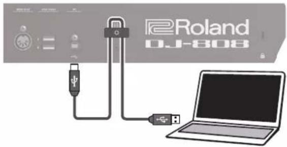 ROLAND DJ808 - Prise PC - 1