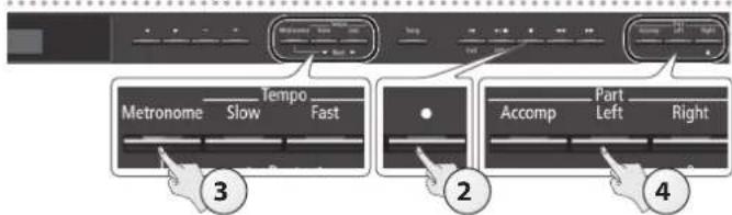 ROLAND LX7BW - Enregistrer un nouveau morceau - 1