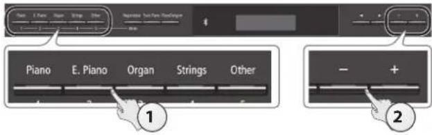 ROLAND LX7CB - Selectionner un son - 1