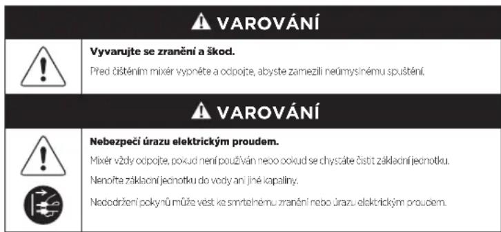 Vitamix Ascent A2500i - Dezinfekce (0,6 l nádoba nebo 240 ml nádoba) pomoci octa (minimálni kyselost 5%): - 1