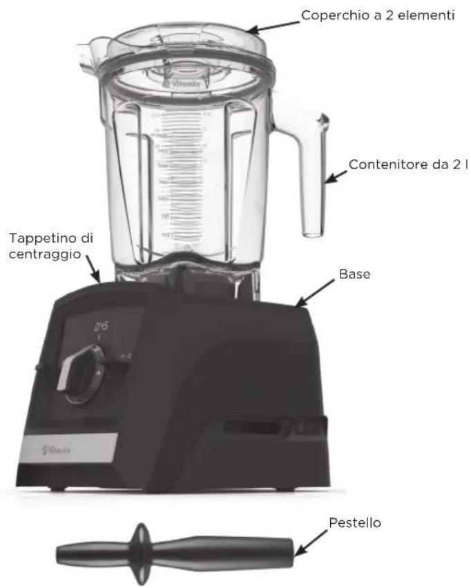 Vitamix Ascent A2500i - COMPONENTIE FUNZIONI - 1