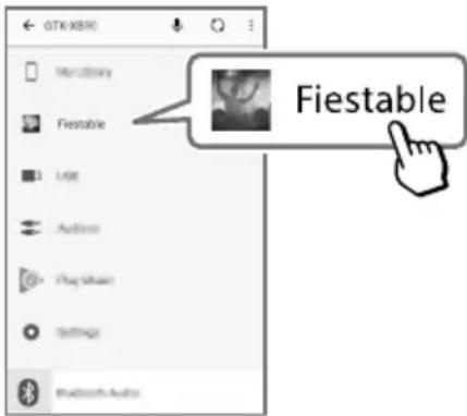 SONY GTKXB60 - Open "Sony | Music Center" en download "Fiestable". - 1