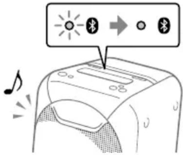 SONY GTKXB60 - Vérifiez qu'une connexion BLUETOOTH a bien été établie. - 1