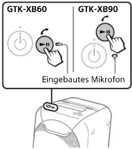 SONY GTKXB60 - Drücken Sie ▶II/♂, wenn ein Anruf eingeht. - 1
