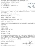 ENERGY SISTEM Tower 1 - Declaración de conformidad - 1
