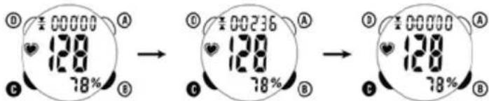 Ciclo CP 11L Puls - MESSEN DER GESAMTDAUER DES TRAININGS – 9 Std. 59 Min. 59 Sek. - 1