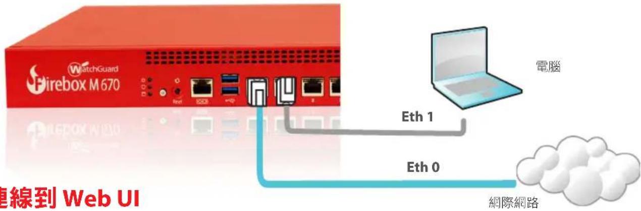 WatchGuard Firebox M370 - 連接您的 Firebox 並開啟電源 - 1