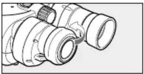 CANON 12X36 IS III - Réglez la largeur des jumelles. - 2