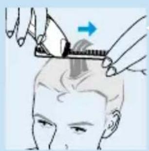 PHILIPS HQC483 - Het bijwerken van contouren zonder de opzetkam - 5