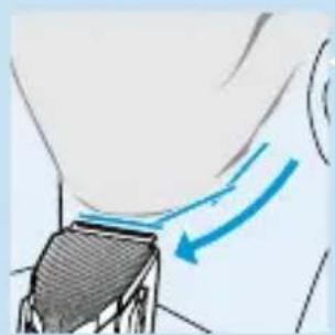 PHILIPS HQC483 - Come rifenire i contorni alla usare il pettine - 3