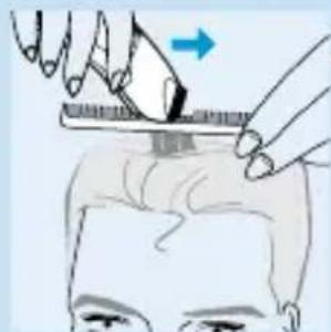 PHILIPS HQC483 - Haare über einen Frisierkamm oder die Finger schneiden - 2