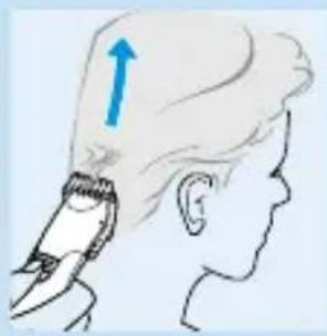 PHILIPS HQC483 - Come tagliare i capelli usando il pettine distanziatore - 2