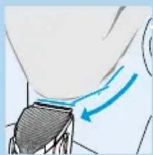 PHILIPS HQC482 - Come rifenire i contorni alla usare il pettine - 3