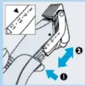 PHILIPS HQC482 - Come tagliare i capelli usando il pettine distanziatore - 1