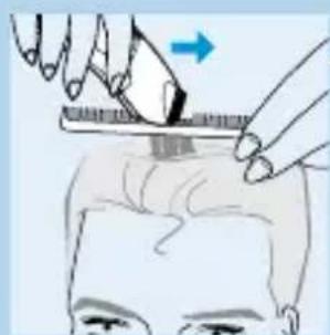 PHILIPS HQC482 - Haare über einen Frisierkamm oder die Finger schneiden - 2