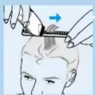 PHILIPS HQC482 - Dessiner un contour précis sans guide de coupe - 4