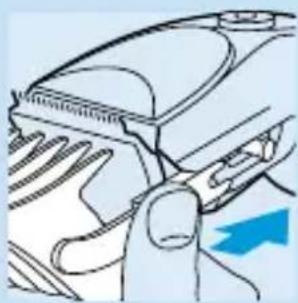 PHILIPS HQC442 - Come tagliare i capelli con l'accessorio pettine: - 1