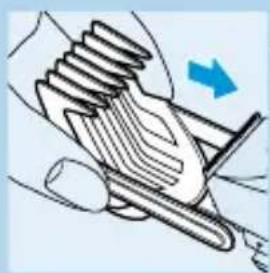 PHILIPS HQC281 - Aparar com o pente acessório - 1