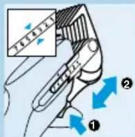 PHILIPS HQC281 - Clipping with comb attachment: - 2
