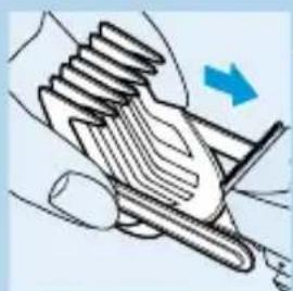 PHILIPS HQC281 - Come tagliare i capelli con il pettine distanziatore - 1