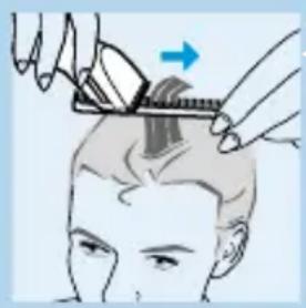 PHILIPS HQC281 - Come tagliare i capelli con il pettine a mano o con le dita - 2