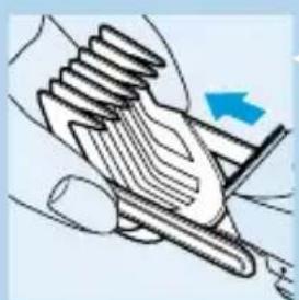 PHILIPS HQC281 - Come tagliare i capelli alla il pettine distanziatore - 2