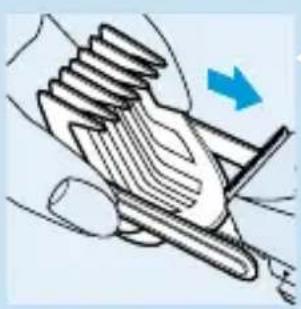 PHILIPS HQC241 - Corte con el accesorio-peine - 1