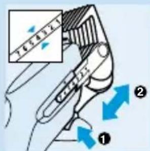 PHILIPS HQC241 - Haare mit dem Kamm-Aufsatz schneiden - 2