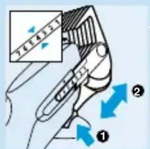 PHILIPS HQC241 - Aparar com o pente acessório - 2