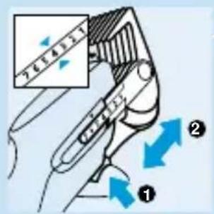 PHILIPS HQC241 - Clipping with comb attachment: - 2