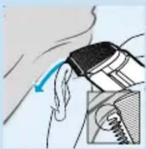 PHILIPS HQC241 - Knippen met tondeuse langs kam of vingers - 6