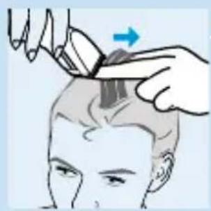 PHILIPS HQC241 - Come tagliare i capelli con il pettine a mano o con le dita - 1