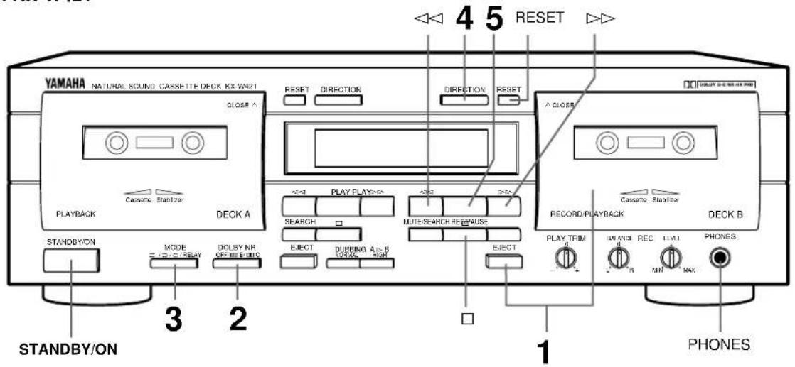 YAMAHA KXW421 - Preparation for playback - 1