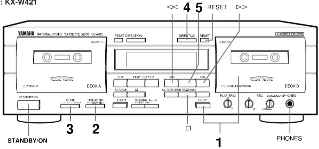 YAMAHA KXW321 - Préparatifs pour la lecture - 1